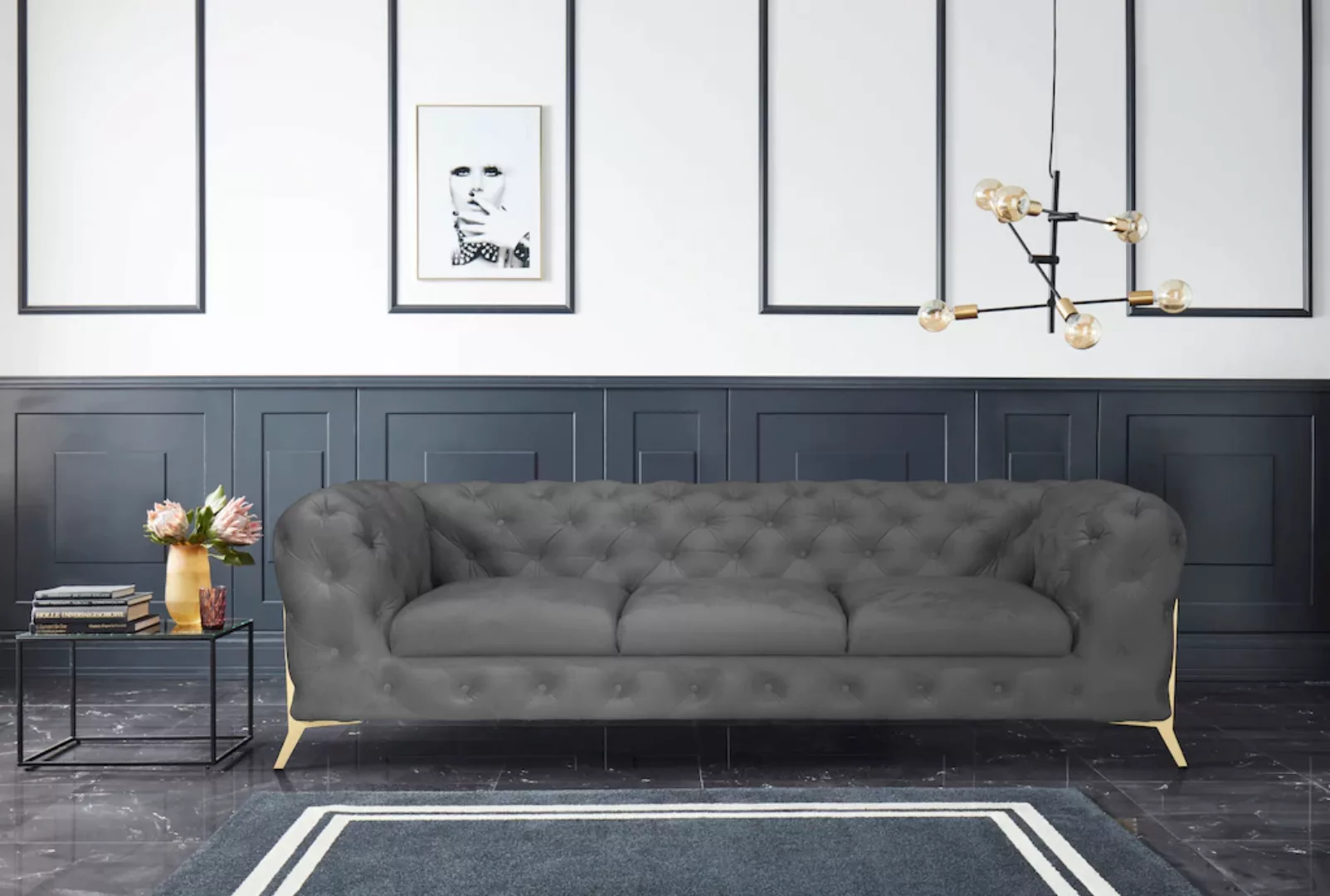 Leonique Chesterfield-Sofa »Amaury«, aufwändige Knopfheftung, moderne Chest günstig online kaufen