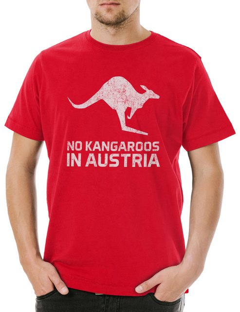 Urban Backwoods Print-Shirt No Kangaroos In Austria Herren T-Shirt Englisch günstig online kaufen