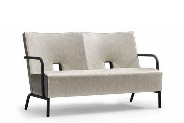 JVmoebel 2-Sitzer Modernes Design Zweisitzer 2-Sitzer Sofa Leder gepolstert günstig online kaufen