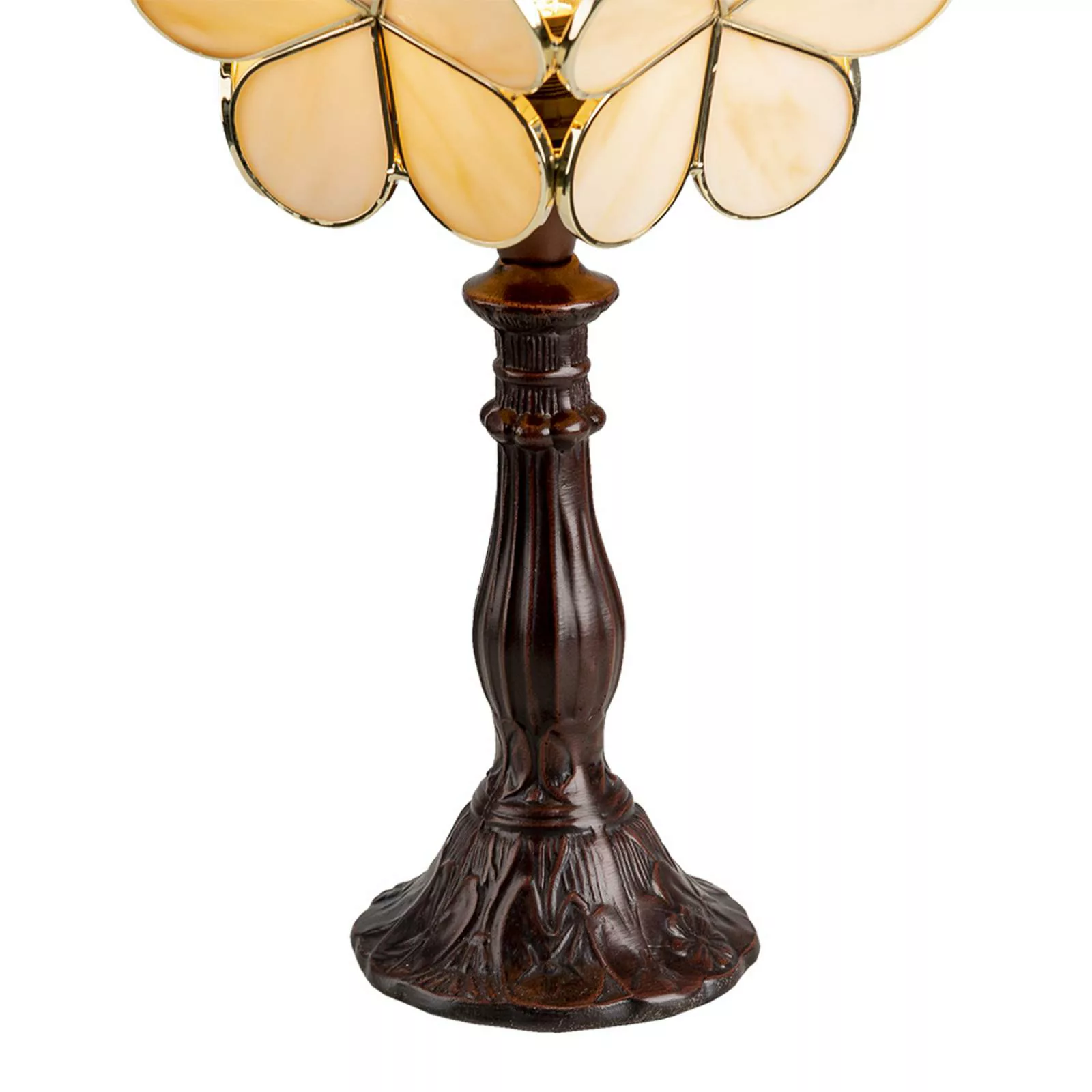Tischlampe 5LL-6095 im Tiffany-Design, beige günstig online kaufen