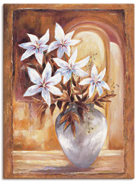 Artland Wandbild »Weiße Blumen in Vase II«, Blumen, (1 St.), als Leinwandbi günstig online kaufen