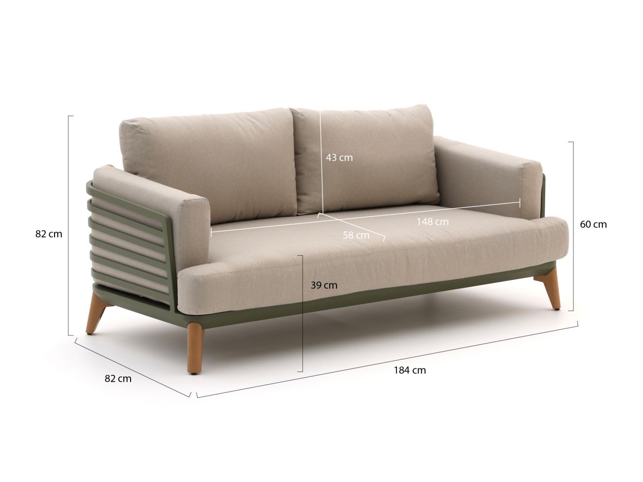 Bellagio Esenta Gartensofa 184 cm günstig online kaufen