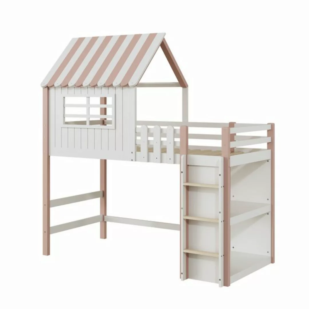 Gotagee Kinderbett Hausbett 90x200 cm Hoch Niedrig Bett Multifunktionsbett günstig online kaufen