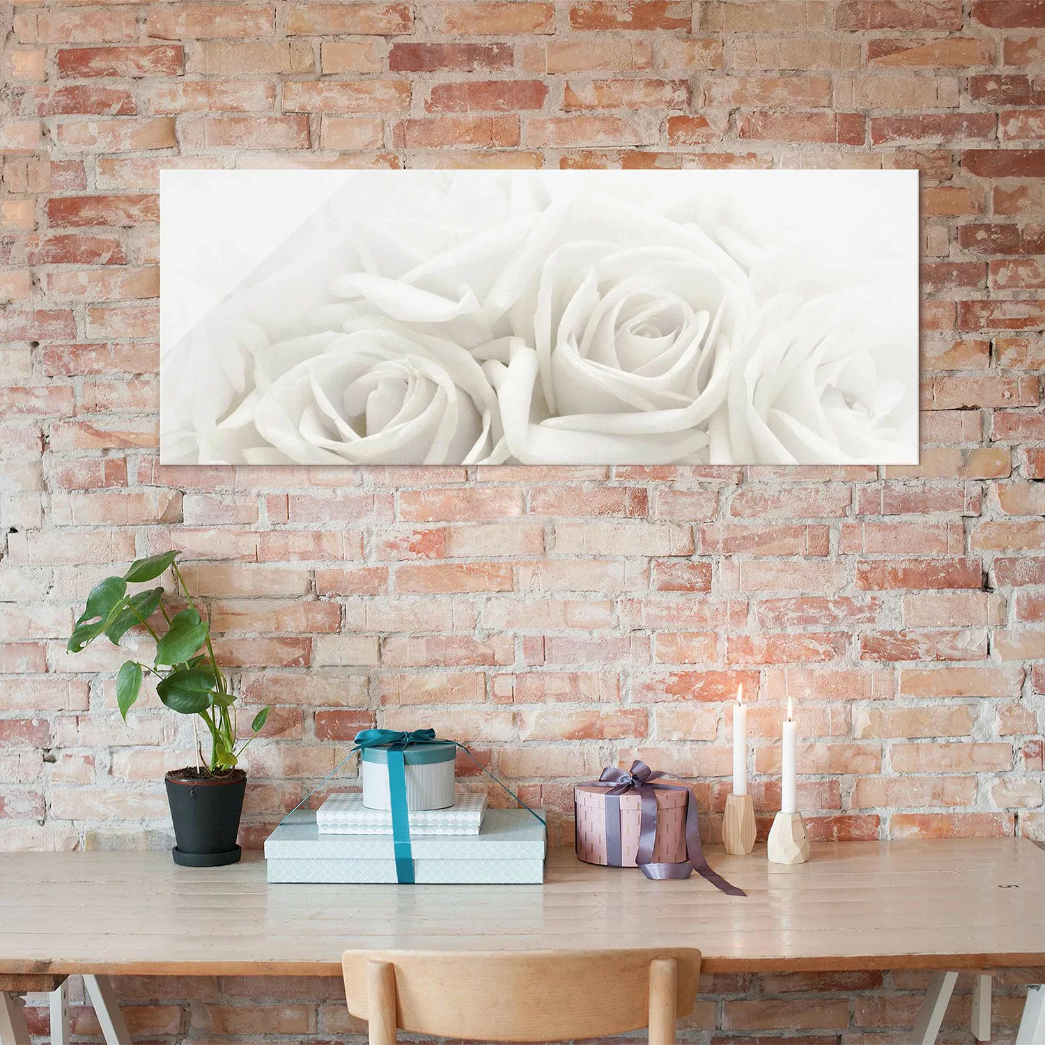 home24 Glasbild Wedding Roses günstig online kaufen