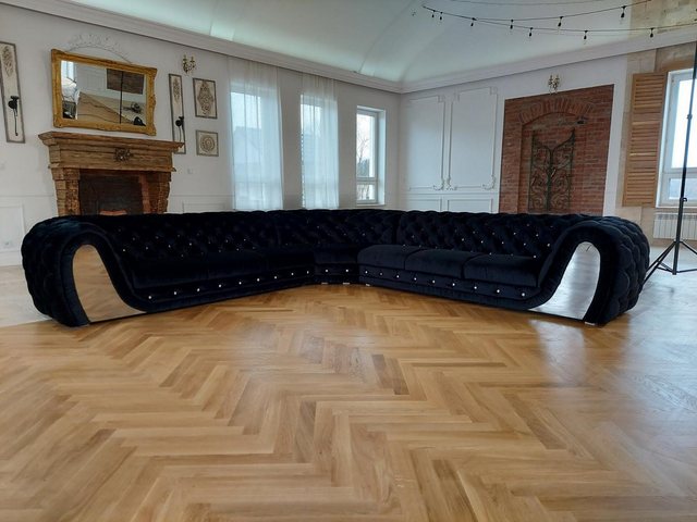 Xlmoebel Ecksofa Neues schwarzes Ecksofa in modernem Design für das Wohnzim günstig online kaufen