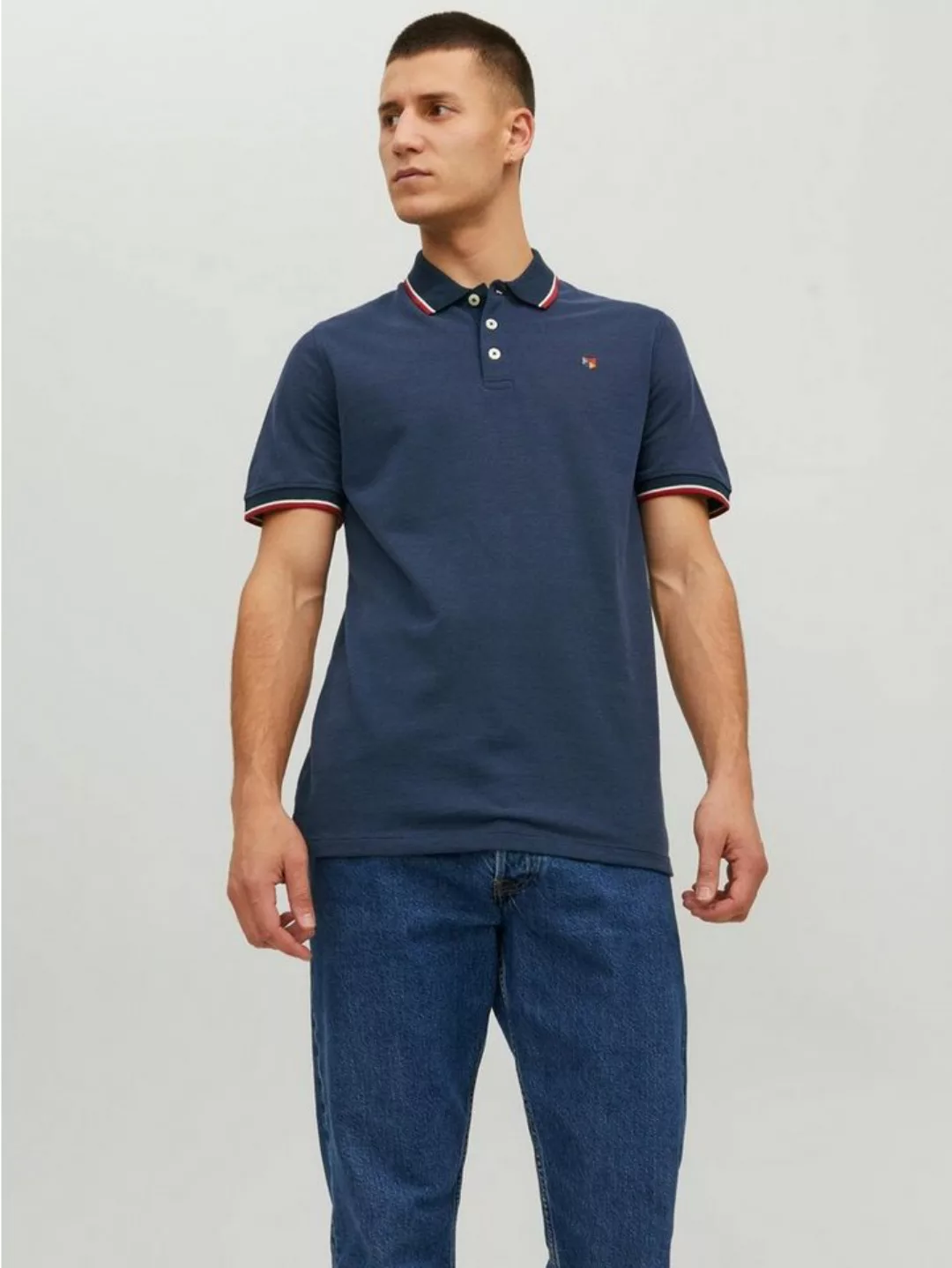 Jack & Jones T-Shirt Polo T-Shirt Pique Kurzarm Hemd Basic JPRBLUWIN 5525 i günstig online kaufen