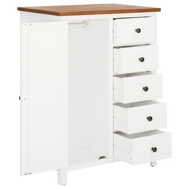 furnicato Kleiderschrank 76x52x105 cm Eiche Massivholz günstig online kaufen