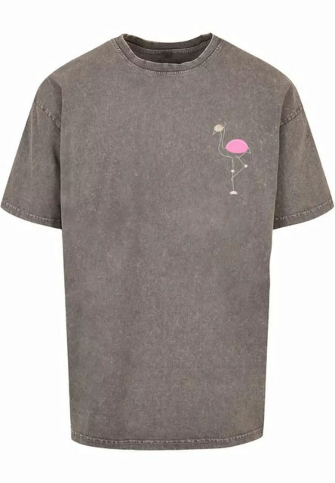 Merchcode T-Shirt Merchcode Herren Flamingo Acid Washed Heavy Oversized Tee günstig online kaufen