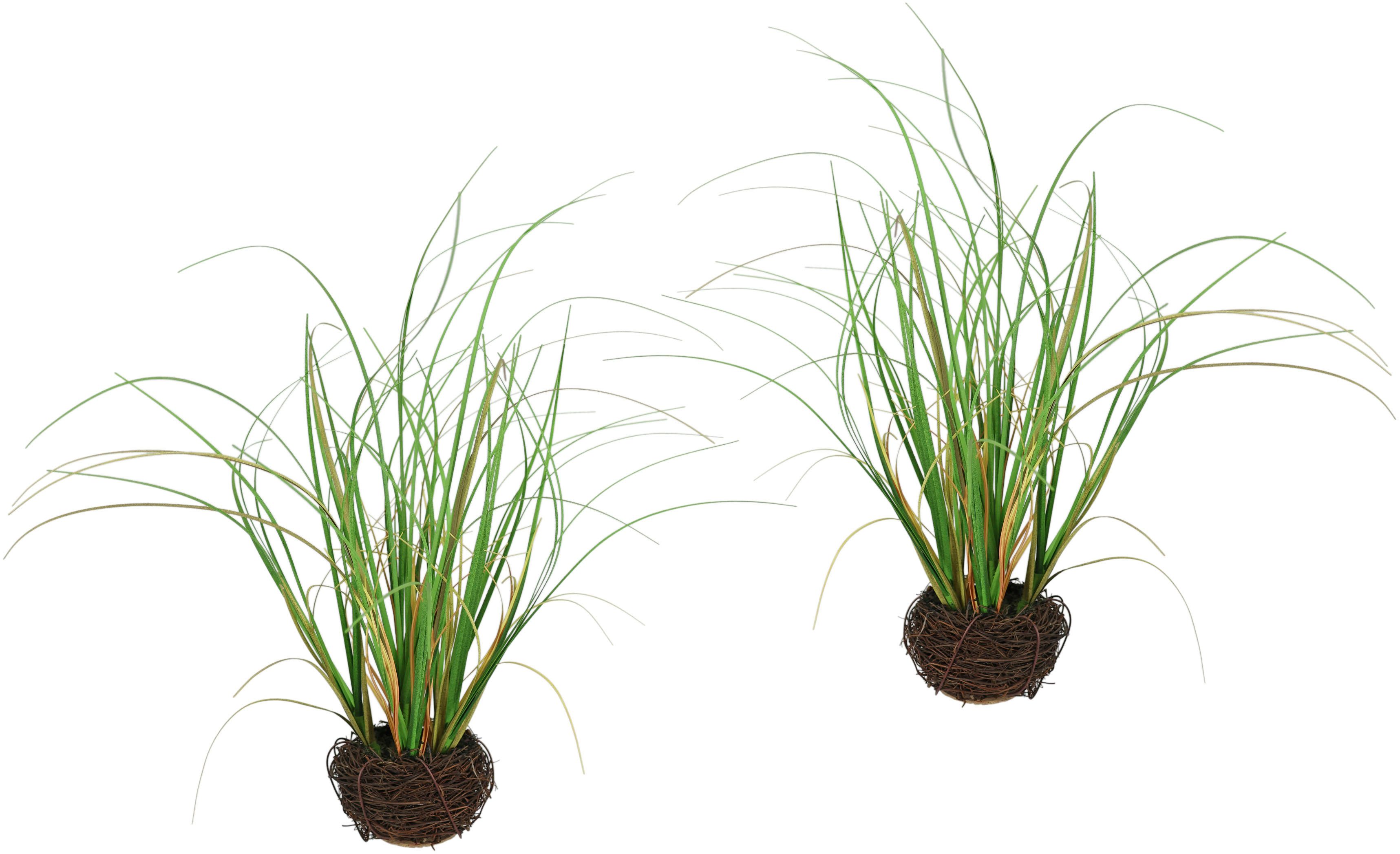 I.GE.A. Kunstpflanze "Gras im Reisig", Künstlicher Grasbusch, 2er Set günstig online kaufen
