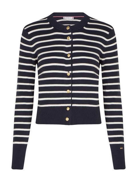 Tommy Hilfiger Strickjacke mit Logoprägung günstig online kaufen