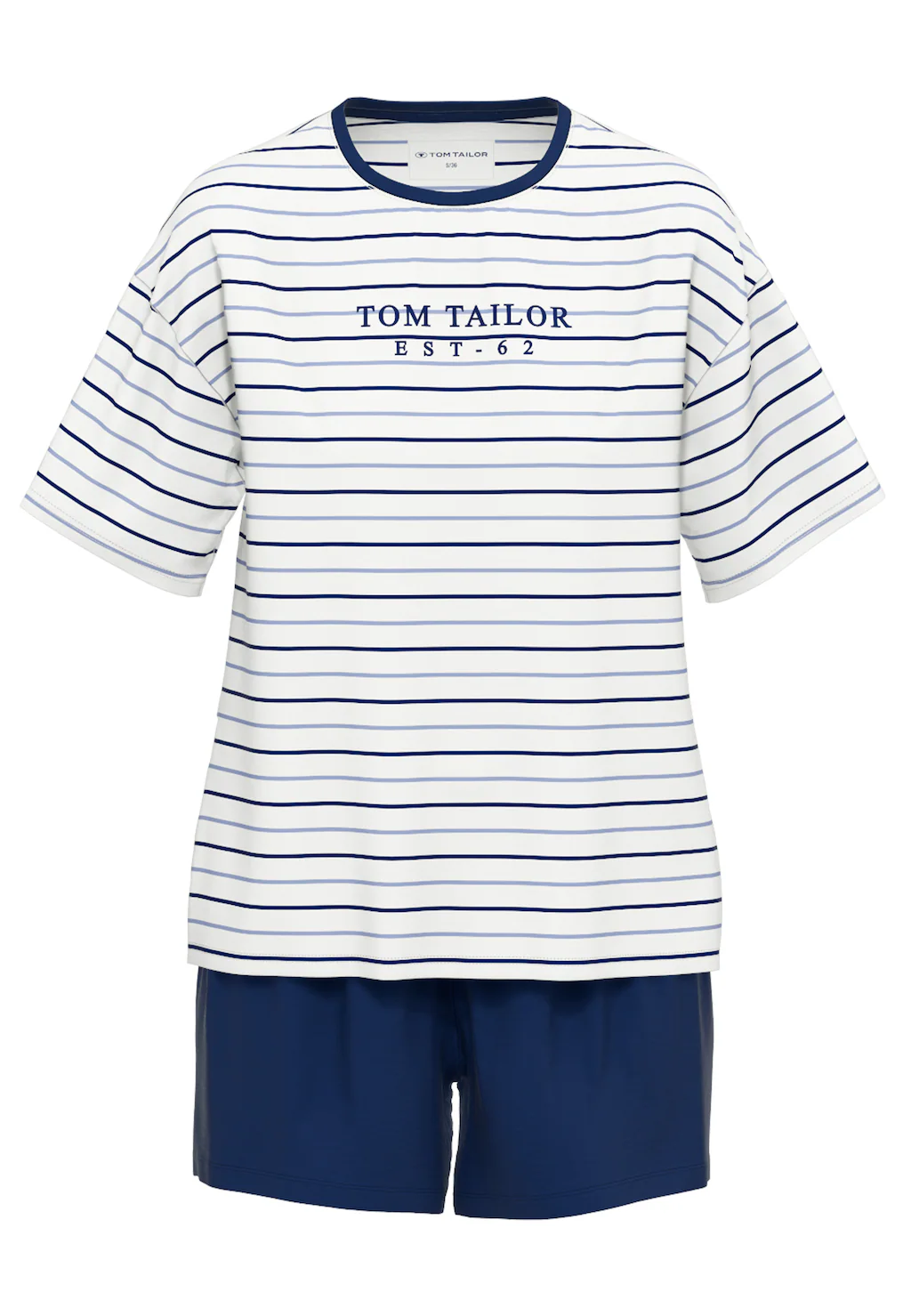 TOM TAILOR Shorty, (2 tlg.), Zeitlos angesagte Streifendesign günstig online kaufen