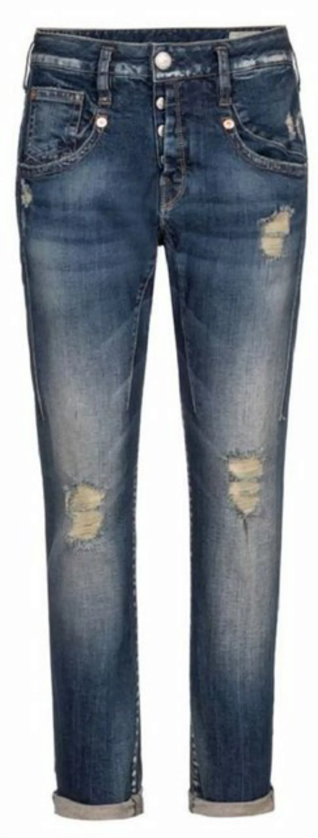 Herrlicher Boyfriend-Jeans Shyra Cropped Destroy Jeans aus Bio-Baumwolle günstig online kaufen