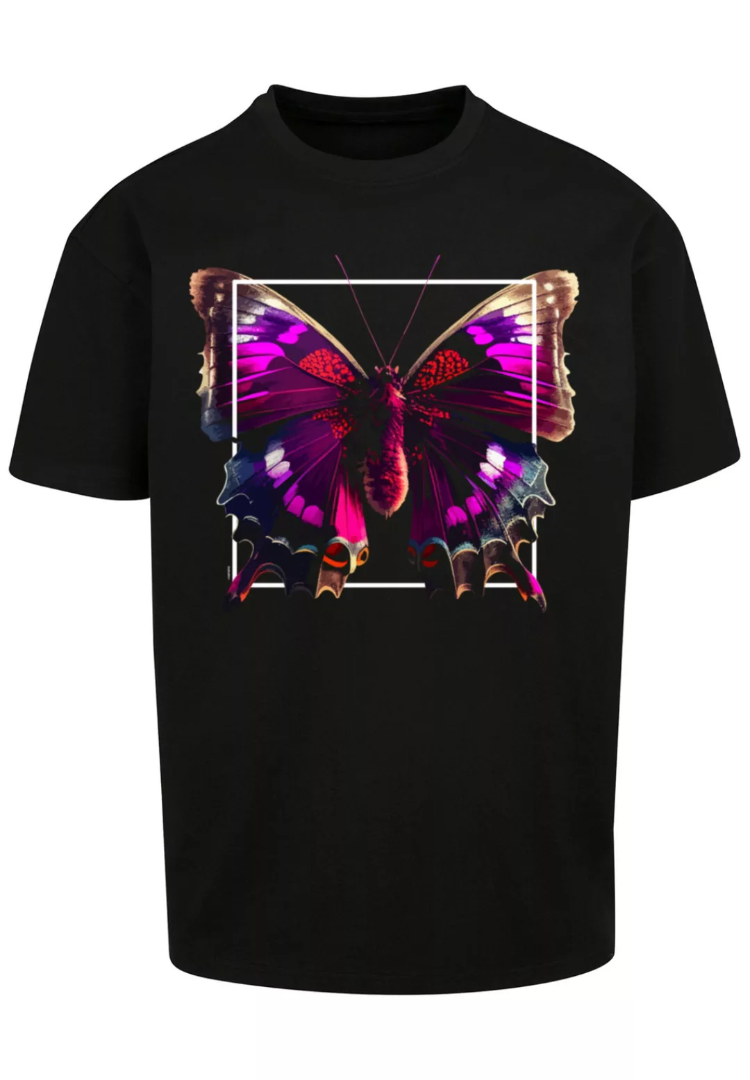 F4NT4STIC T-Shirt "Pink Schmetterling OVERSIZE TEE" günstig online kaufen
