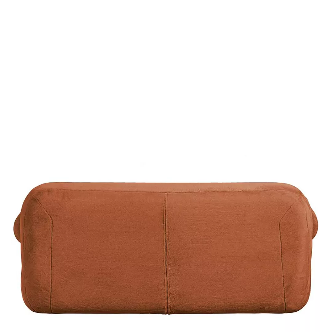 Rostfarbenes Design Sofa aus Webplüsch 183 cm breit günstig online kaufen