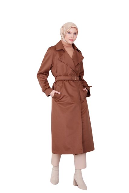 ARMİNE Langmantel Armine klassischer Trenchcoat mit offenem Kragen – modern günstig online kaufen