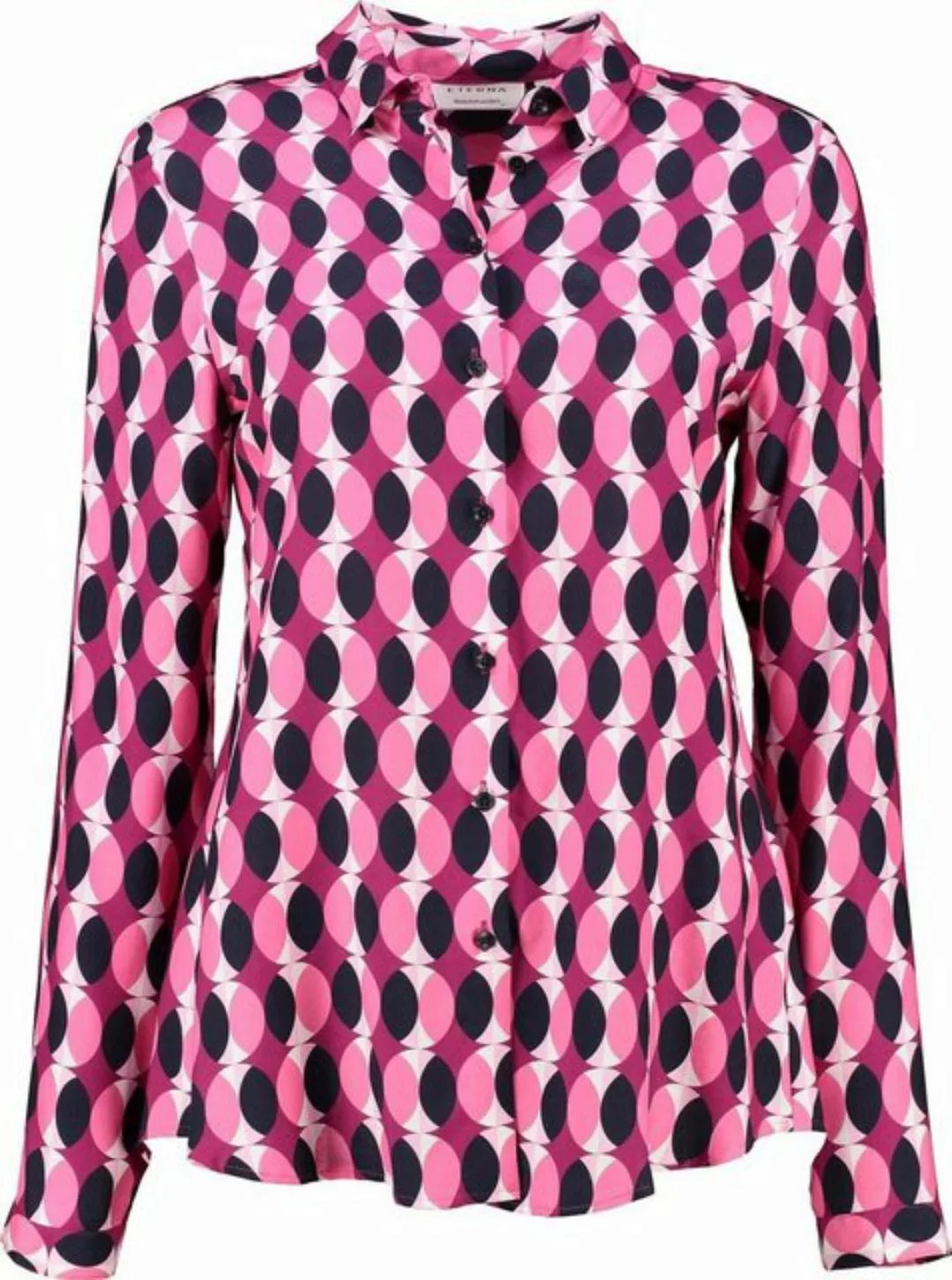Eterna Klassische Bluse ETERNA Bluse pink gepunktet Langarm in modischer Fa günstig online kaufen