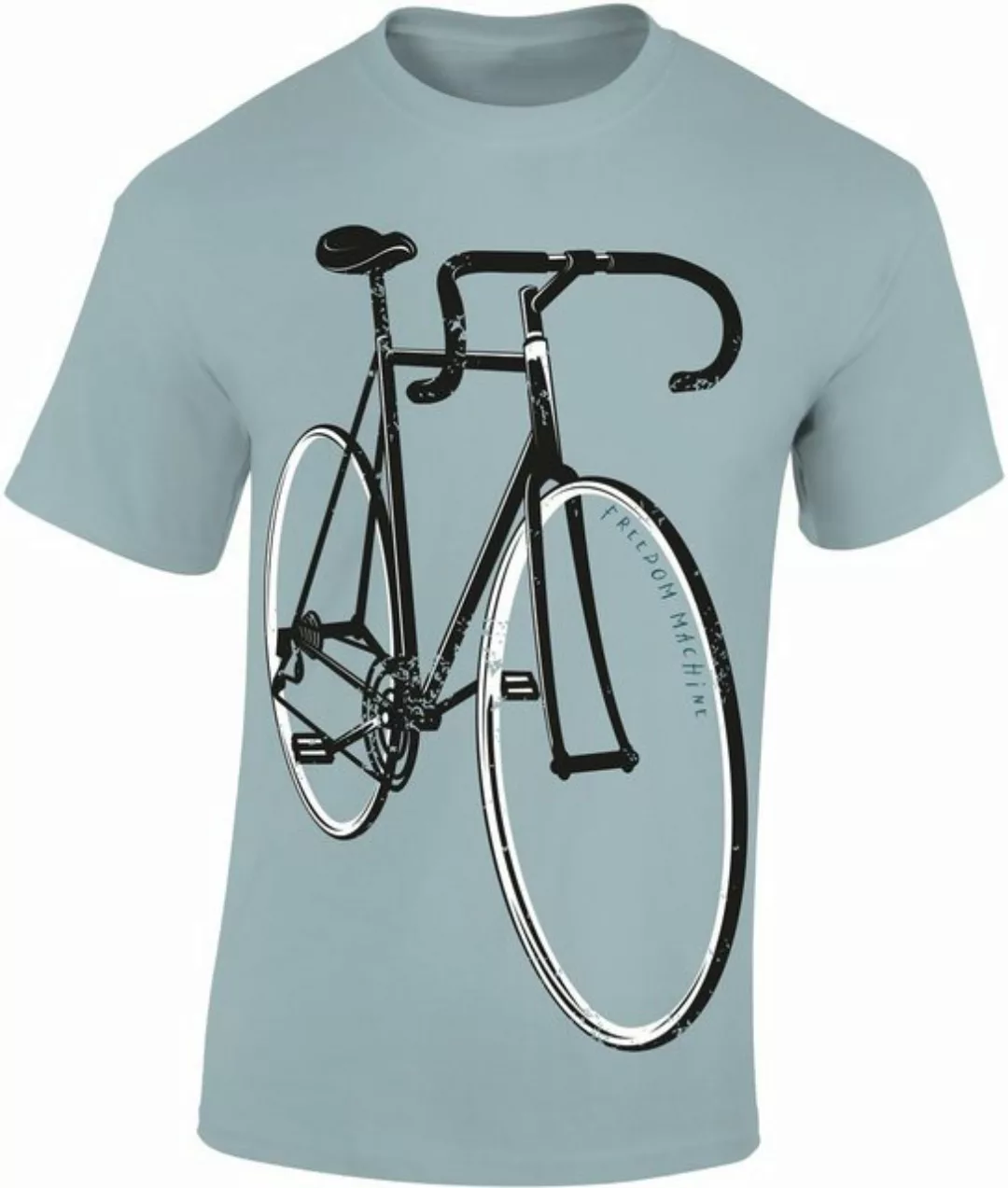 Baddery Print-Shirt Fahrrad T-Shirt: "Freedom Machine", hochwertiger Siebdr günstig online kaufen