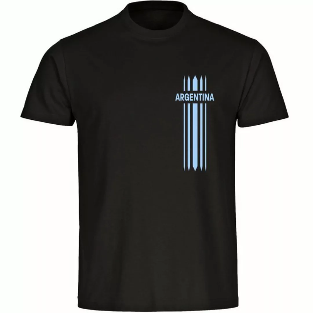 multifanshop T-Shirt Herren Argentina - Streifen - Männer günstig online kaufen