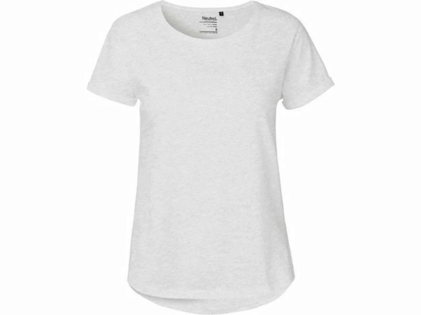 Neutral T-Shirt Neutral Bio-Damen-T-Shirt mit Roll-Up-Ärmeln günstig online kaufen