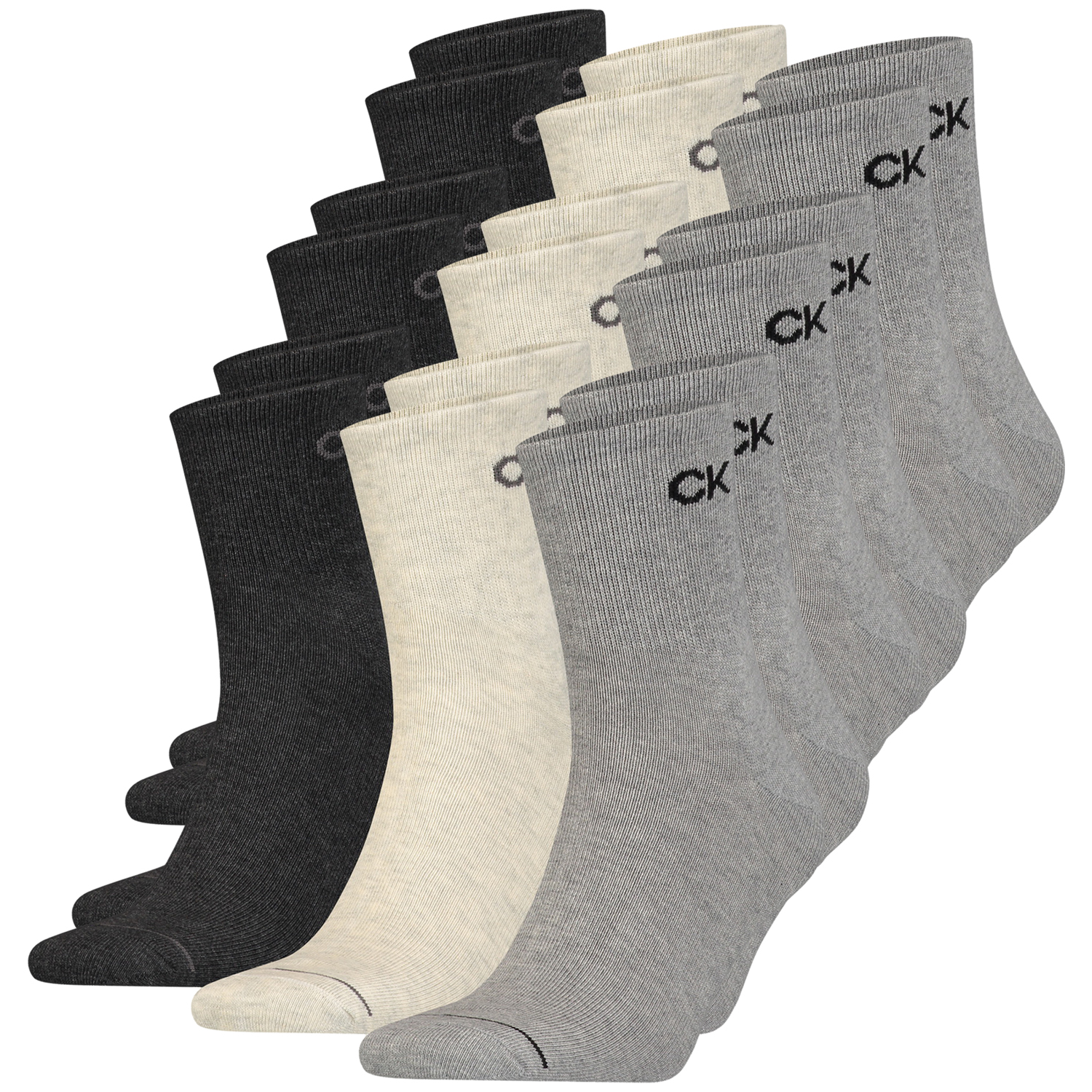 Calvin Klein Herren Quarter Socken SHORT SOCK 6er 9er 12er Pack günstig online kaufen