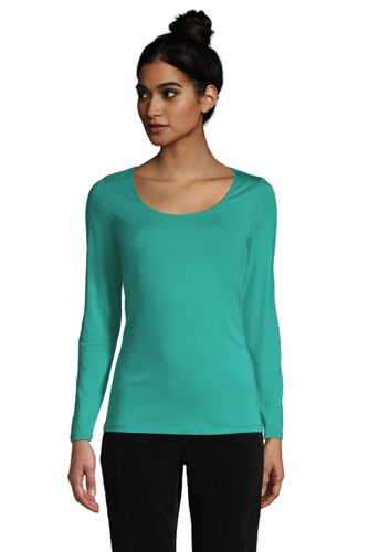 Shirt aus Baumwoll/Modalmix, Ballettausschnitt, Damen, Größe: 48-50 Normal, günstig online kaufen