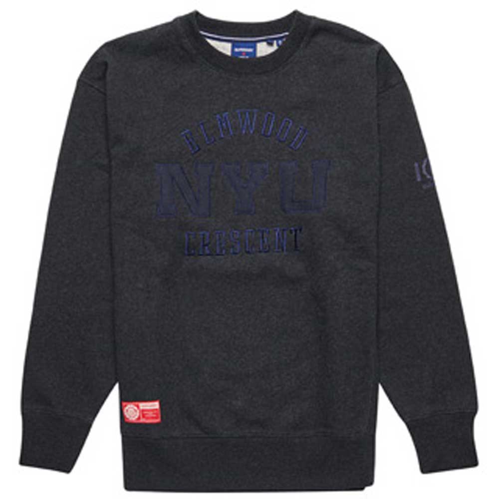 Superdry The 5th Down Graphic Os Crew Pullover M-L Darkest Charcoal Marl günstig online kaufen