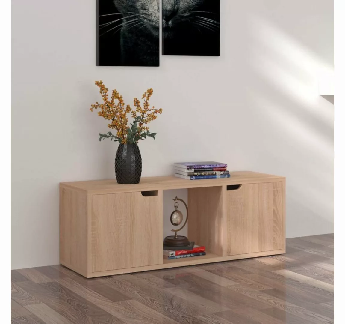 furnicato TV-Schrank Sonoma-Eiche 88,5x27,5x30,5 cm Holzwerkstoff günstig online kaufen