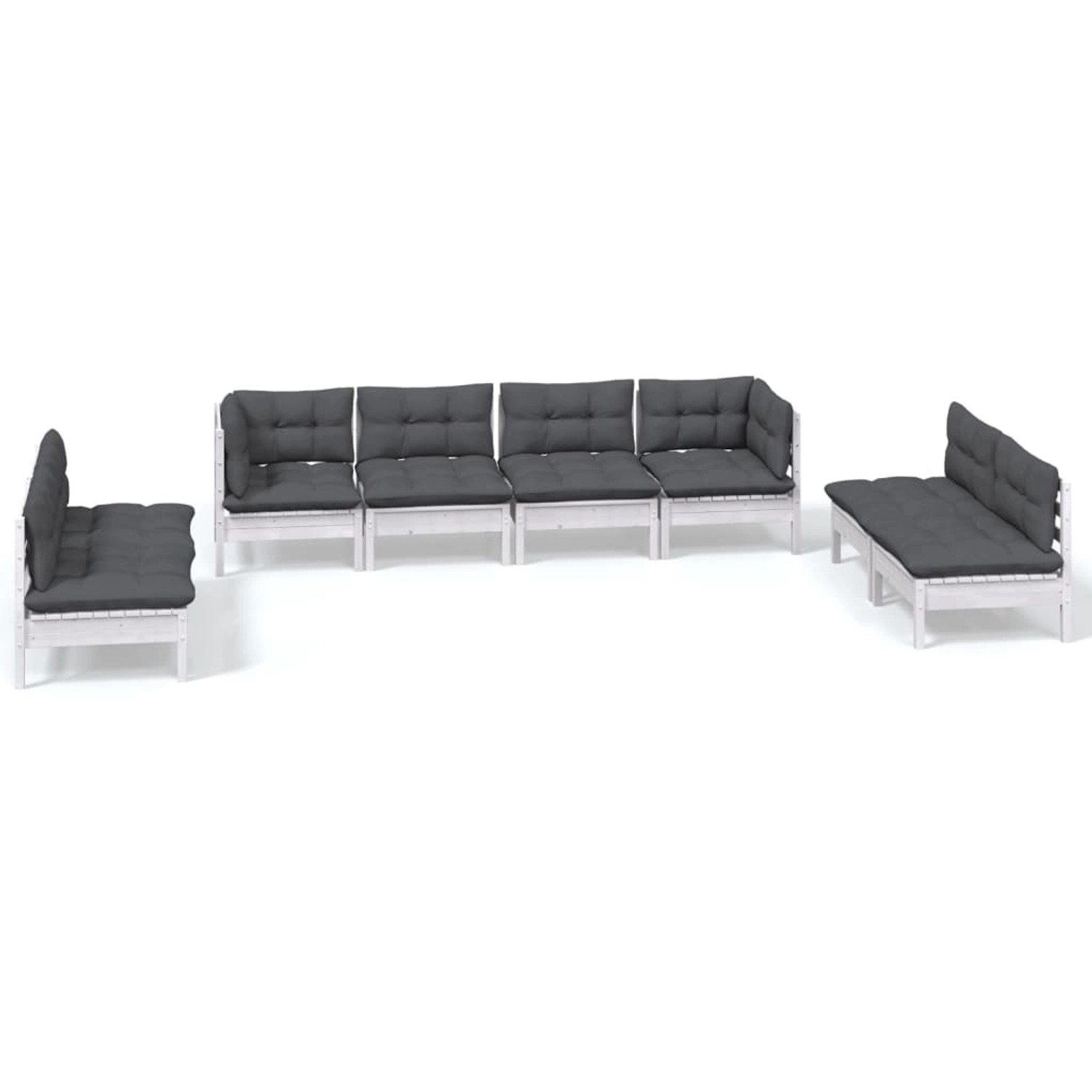 vidaXL 8-tlg Garten-Lounge-Set mit Kissen Kiefer Massivholz Modell 126 günstig online kaufen