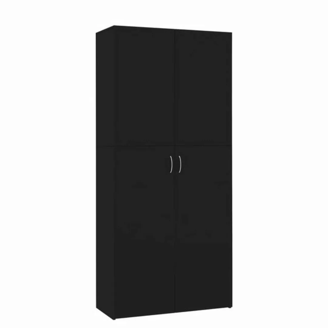 furnicato Schuhschrank Schwarz 80x35,5x180 cm Holzwerkstoff (1-St) günstig online kaufen