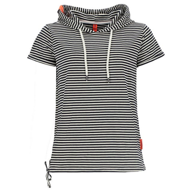 salzhaut T-Shirt Damen Hoodie-T-Shirt Odder gestreift - Kurzarm-Shirt mit K günstig online kaufen