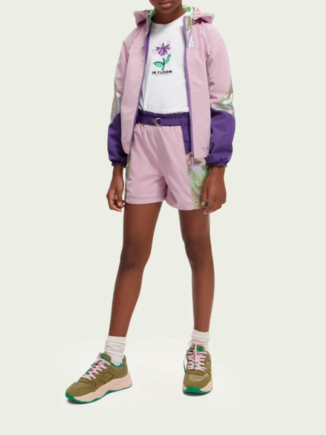Scotch & Soda Shorts im Colorblock-Design mit Gürtel günstig online kaufen