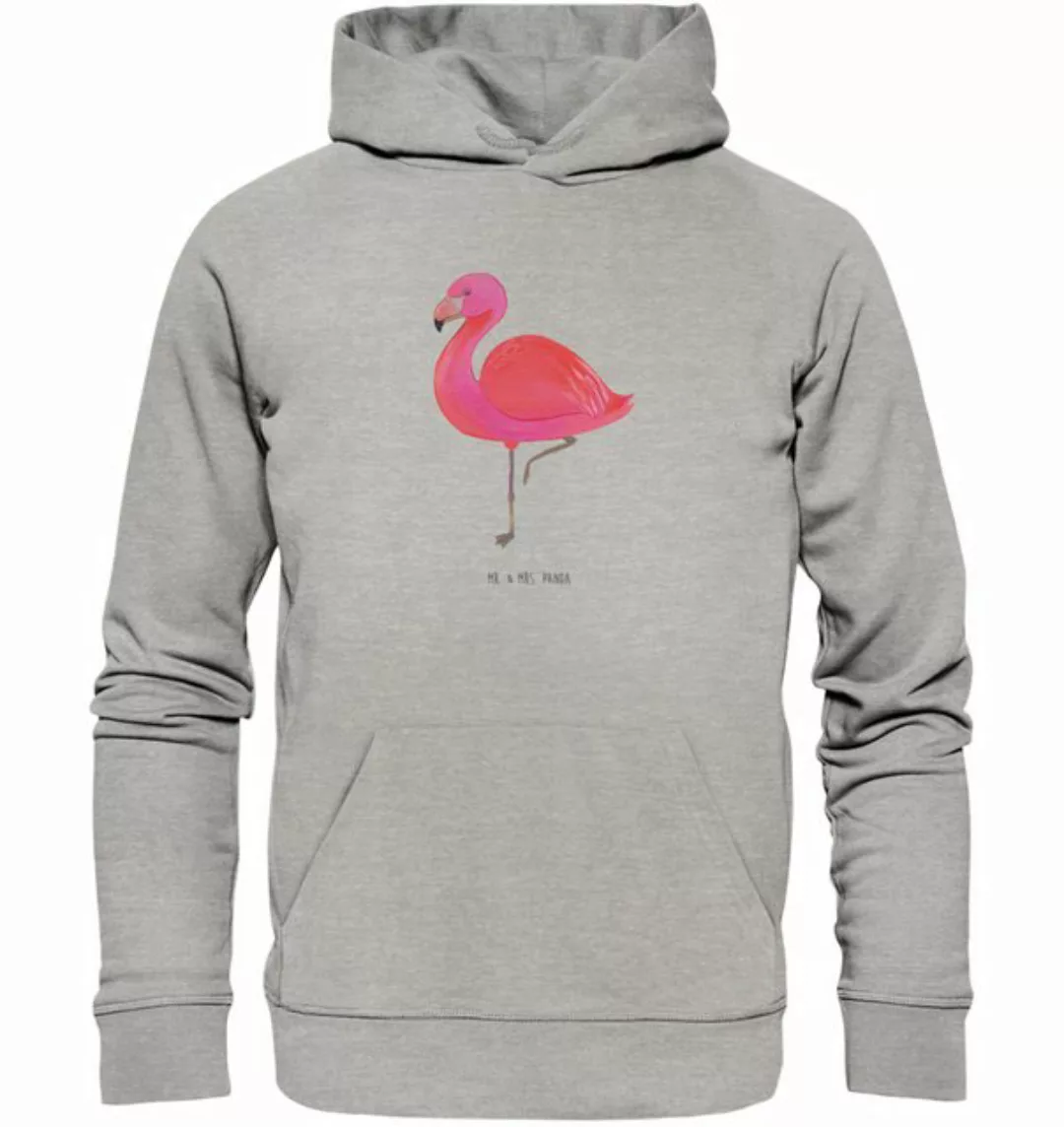 Mr. & Mrs. Panda Hoodie Flamingo Classic Größe M - Heather Grey - Geschenk, günstig online kaufen