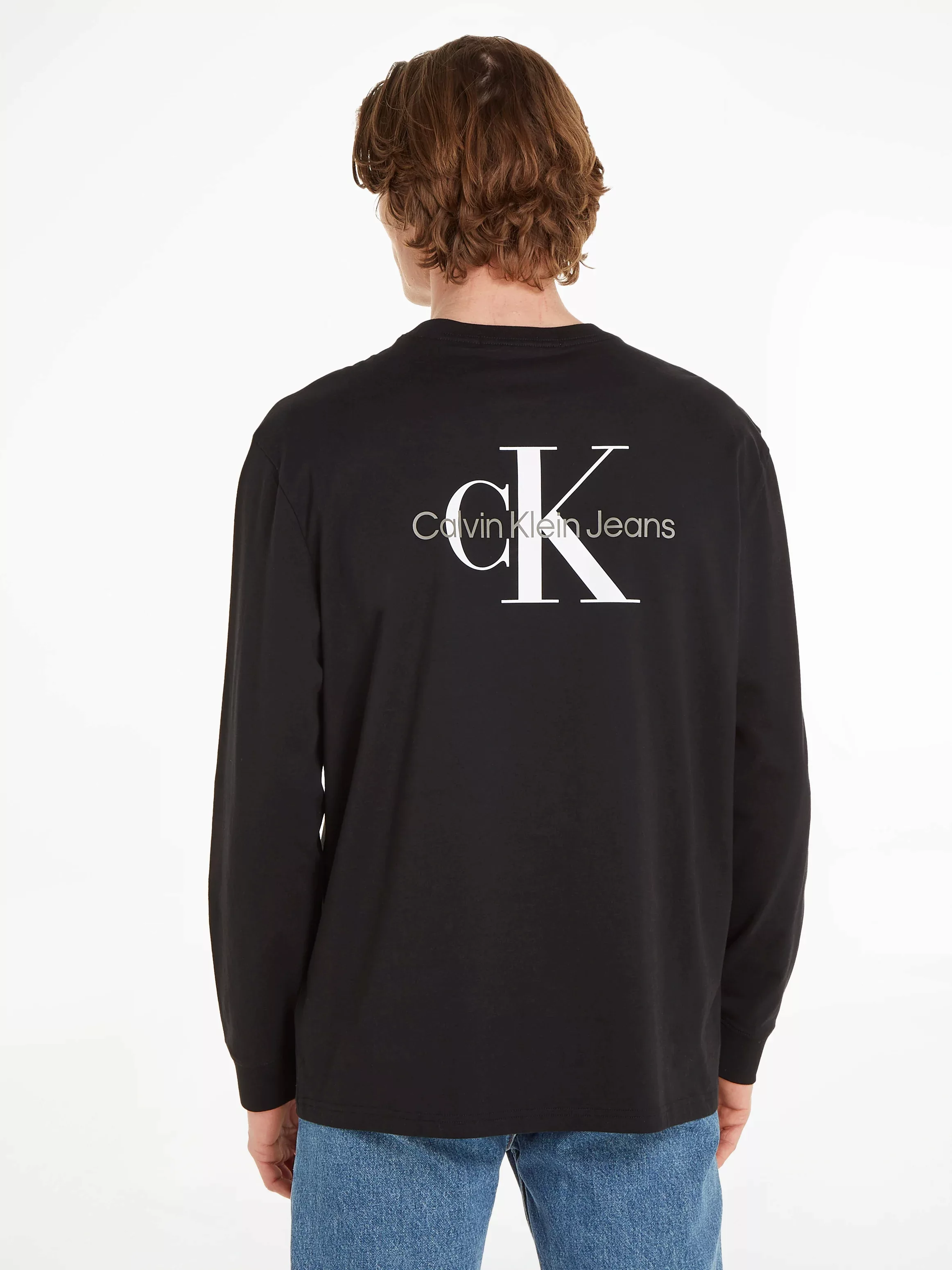 Calvin Klein Jeans Langarmshirt "MONOLOGO LS BACK GRAPHIC TEE" günstig online kaufen