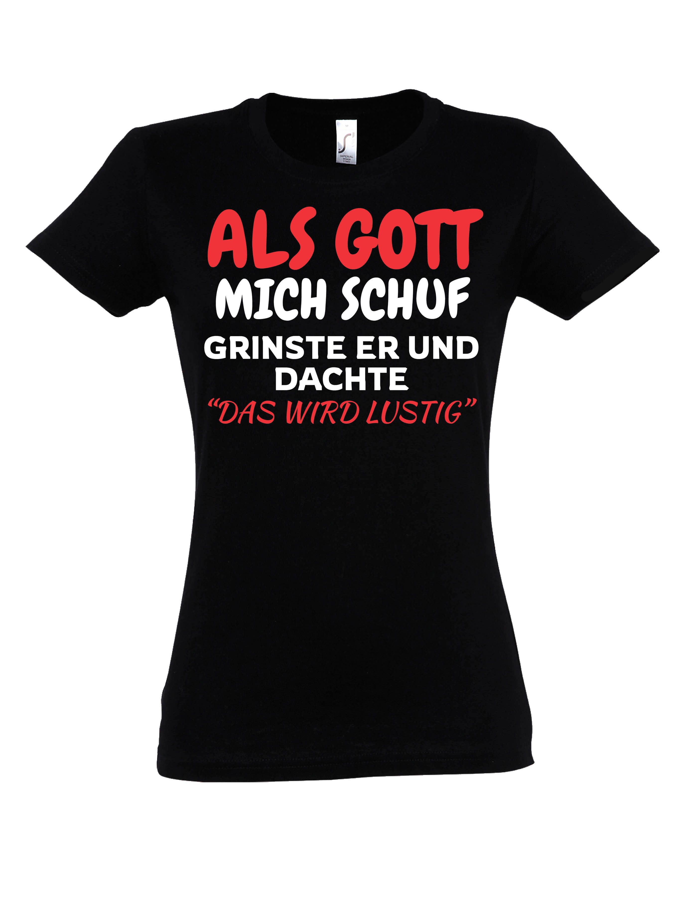 Youth Designz Print-Shirt Als Gott mich günstig online kaufen