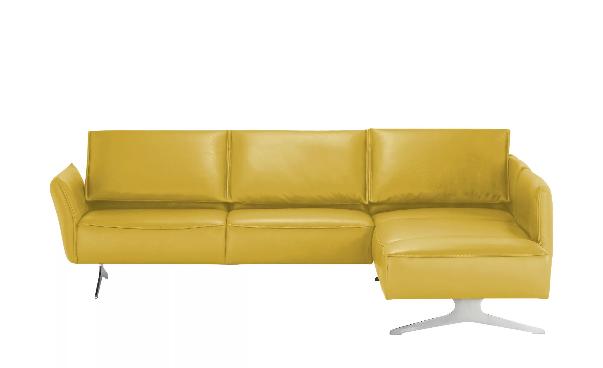 KOINOR Ecksofa Leder  Vineto ¦ gelb ¦ Maße (cm): B: 272 H: 83 T: 207 Polste günstig online kaufen