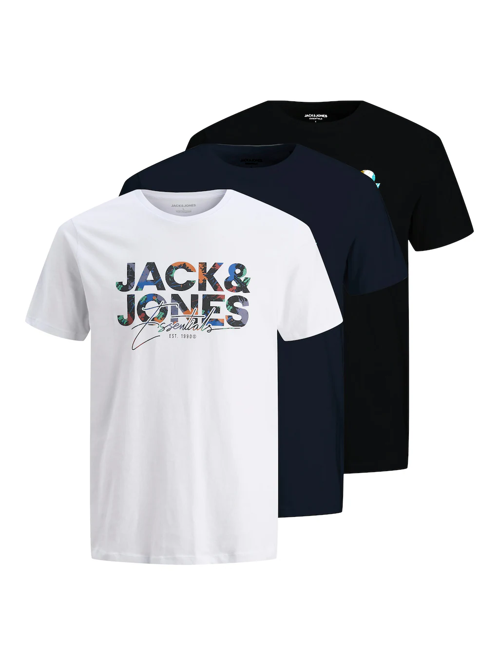 Jack & Jones Kurzarmshirt "JJGEPLAS TEE SS CREW NECK 3PK MP" günstig online kaufen