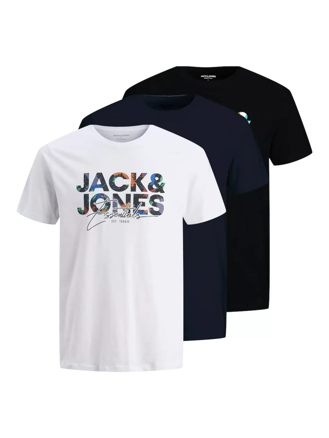 Jack & Jones Kurzarmshirt "JJGEPLAS TEE SS CREW NECK 3PK MP" günstig online kaufen