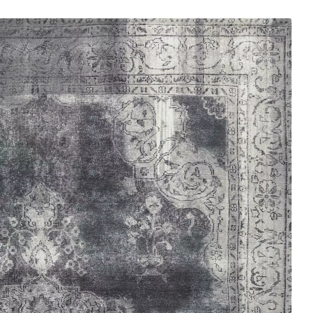 Vintage Design Teppich in Grau Kurzflor günstig online kaufen