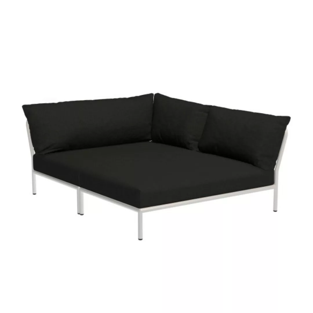 LEVEL2 Outdoor Eck-Sofa Lounge-Modul 5 Kohle Weiß Rechts günstig online kaufen