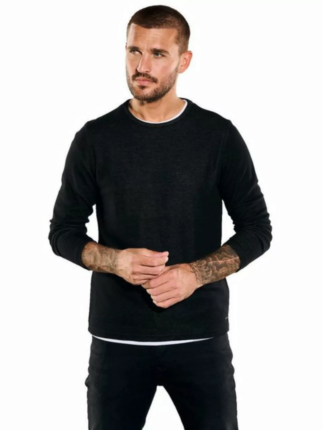 emilio adani Langarmshirt Pullover uni günstig online kaufen