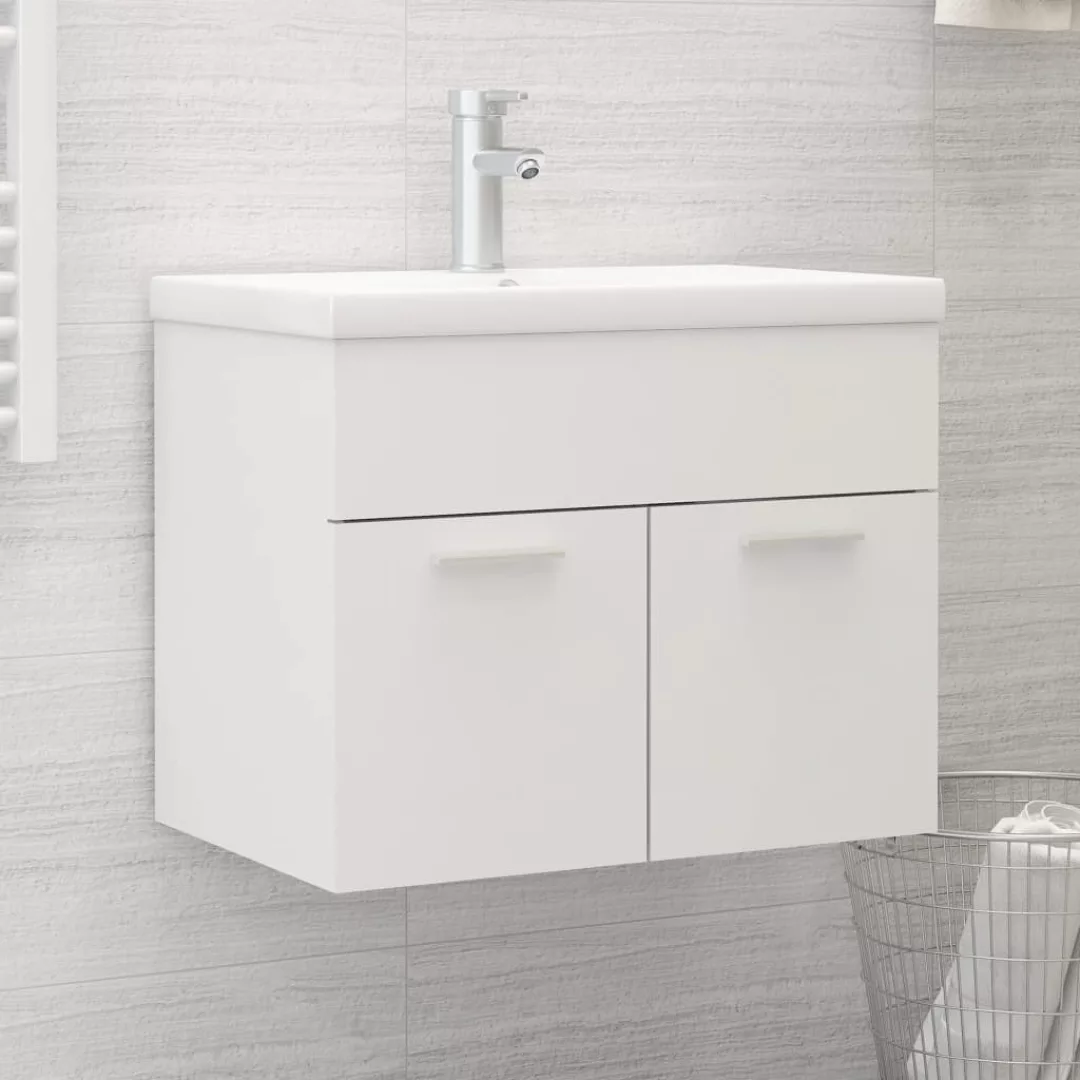 Waschbeckenunterschrank Weiß 60x38,5x46 Cm Spanplatte günstig online kaufen