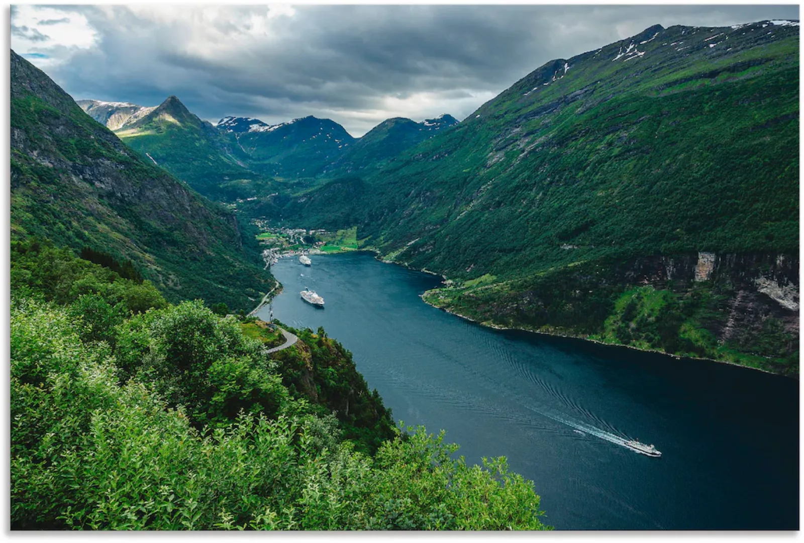 Artland Wandbild "Blick auf den Geirangerfjord Norwegen", Küste, (1 St.) günstig online kaufen