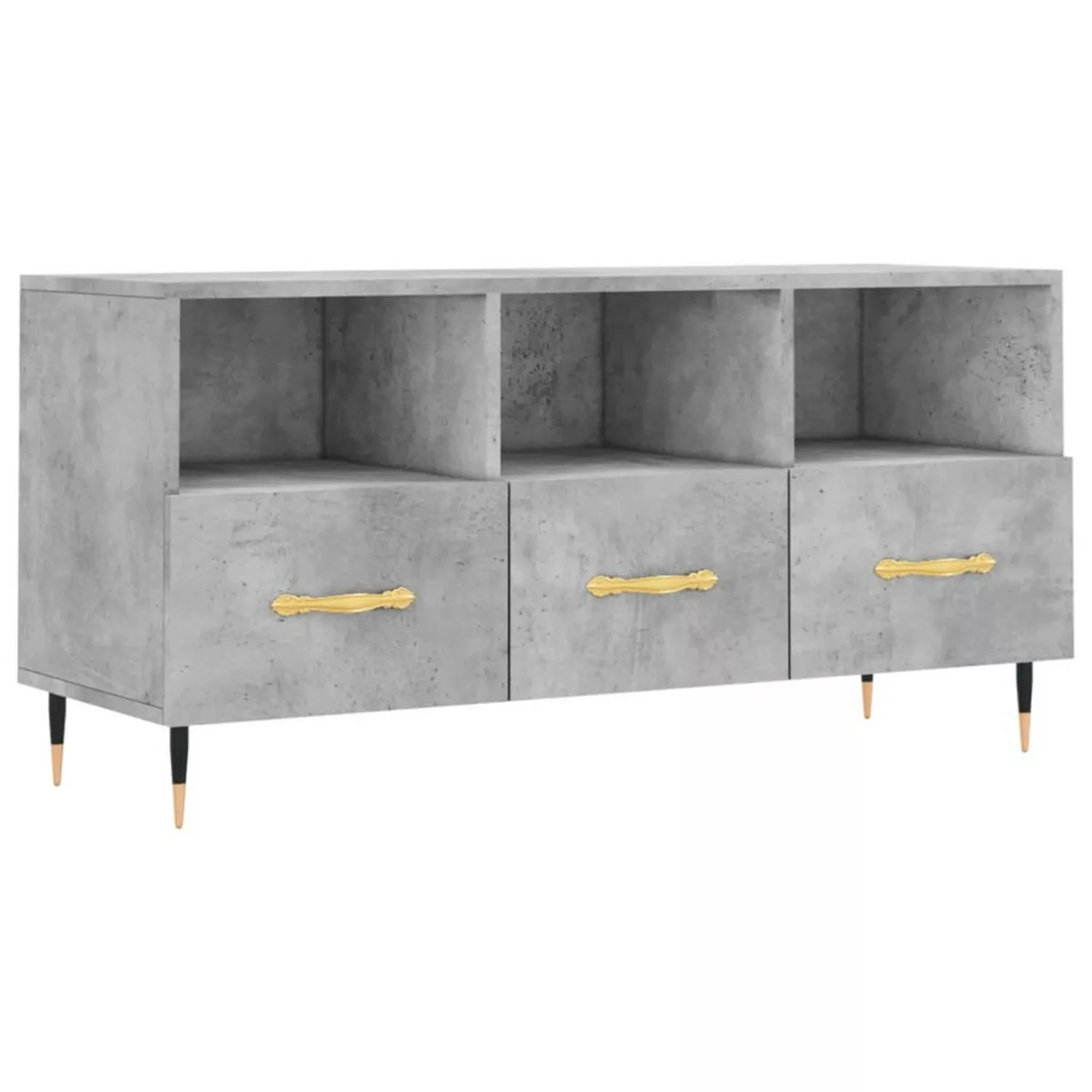 VidaXL TV-Schrank Betongrau 102x36x50 cm Holzwerkstoff  Modell 7 günstig online kaufen