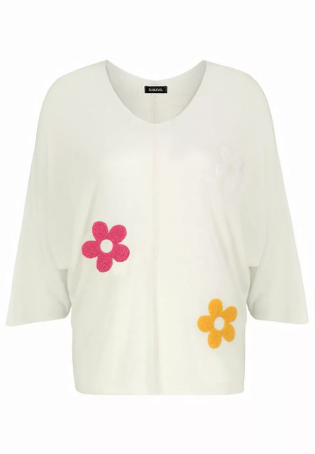 SUBLEVEL Strickpullover Pullover Blumen günstig online kaufen