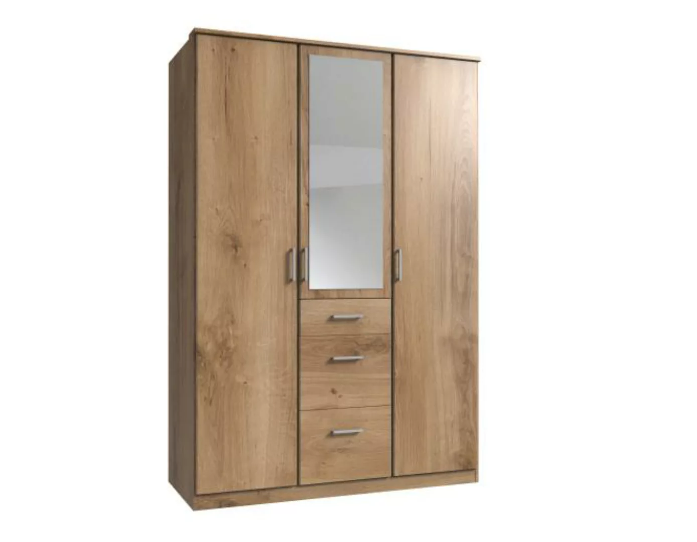 Kleiderschrank 3trg mit 1 Spiegel CLICK von WIMEX braun günstig online kaufen