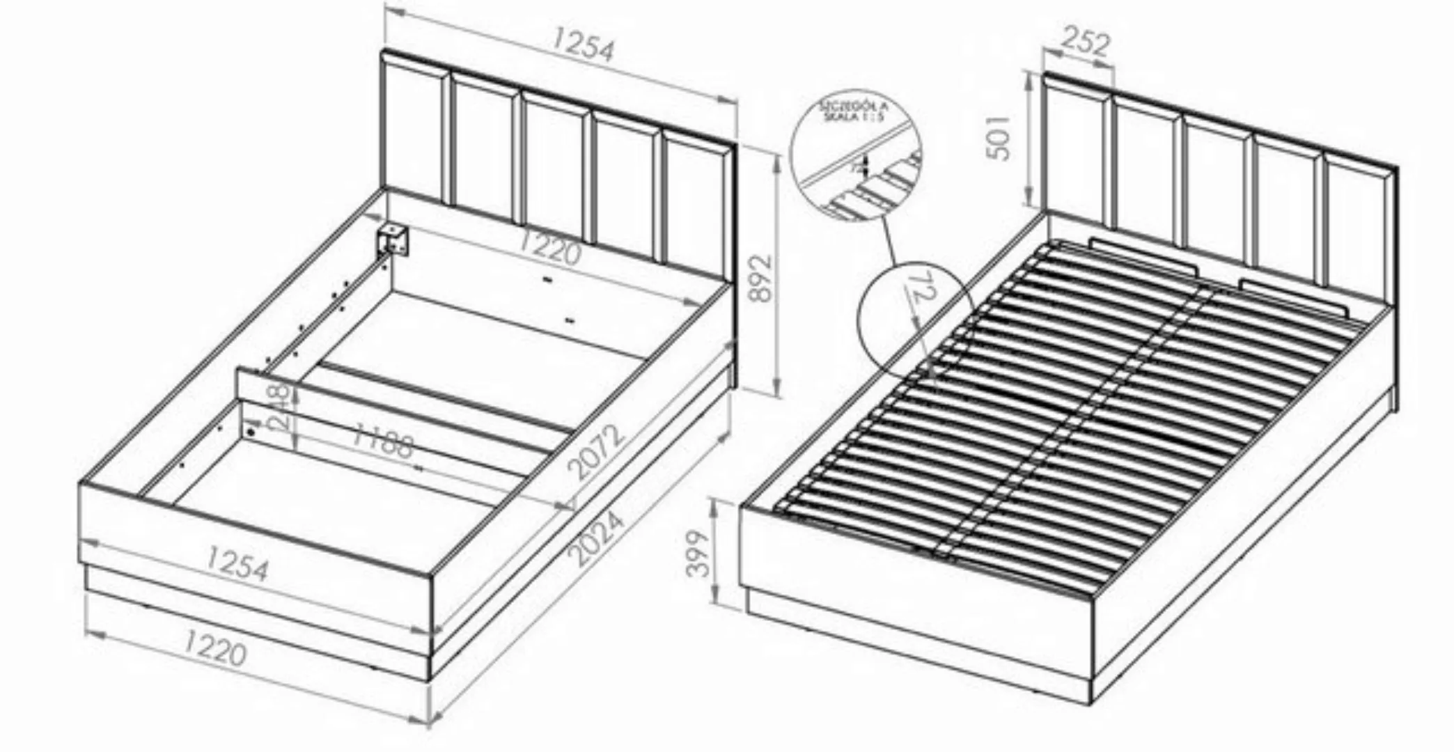 Marmex Möbel Stauraumbett Colt 0901 Bett 120X200 günstig online kaufen