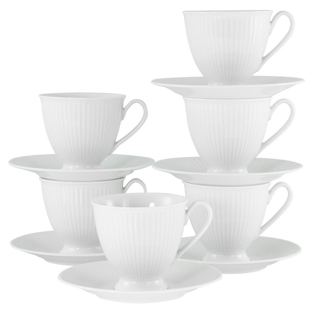 CreaTable Kaffeeset Valencia weiß Porzellan günstig online kaufen