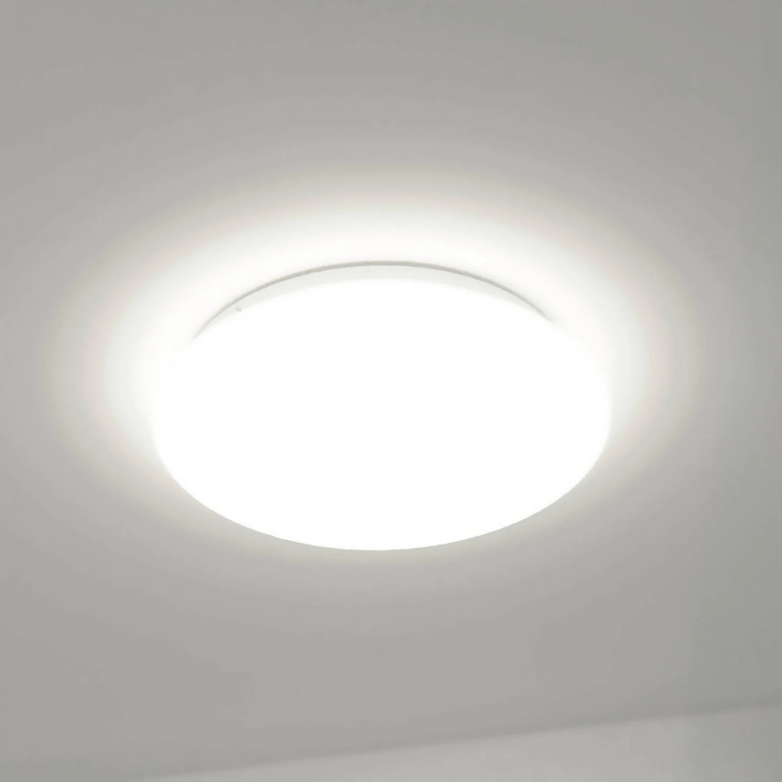 DOTLUX LED-Deckenleuchte LUNA, weiß, Ø 49 cm, 33 W, CCT IP44 günstig online kaufen