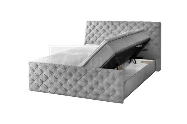 Xlmoebel Bett Chesterfield Hotel Doppelbett aus Leder für das Schlafzimmer, günstig online kaufen