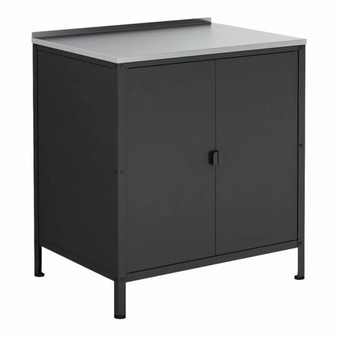 casa.pro Mehrzweckschrank »Bolognano« Schrank 92x80x50cm mit 2 Türen Schwar günstig online kaufen